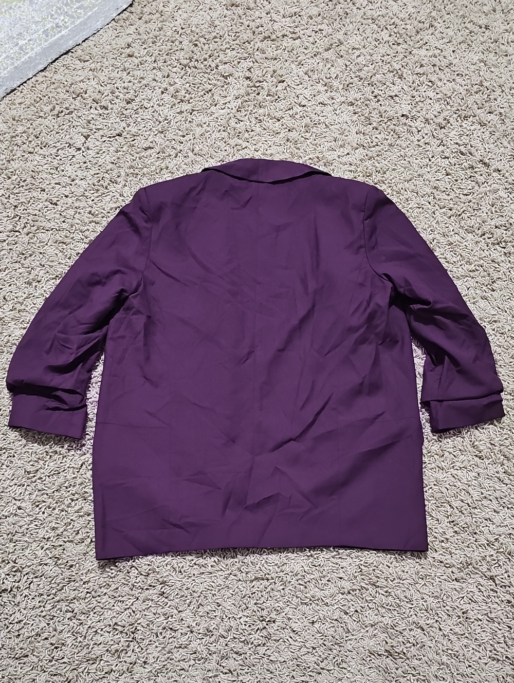 NWT Miami Francesca's Blazer 3/4 Sleeve Suit Coat Large Jacket Purple - Picture 6 of 6